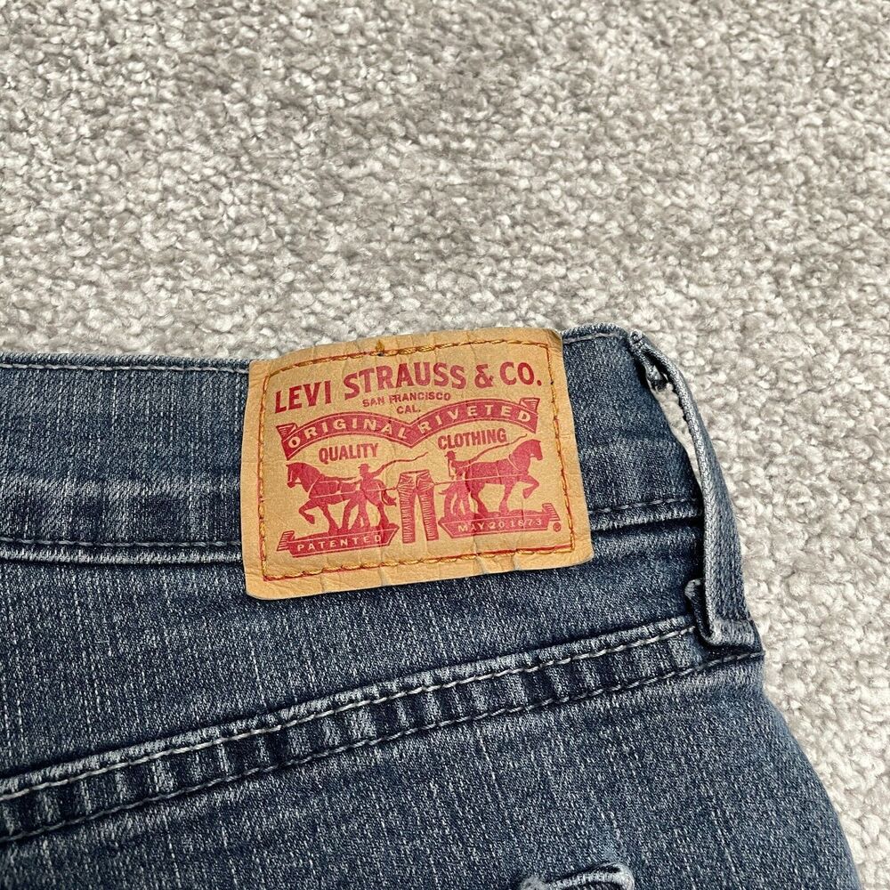 Levi's 505 Straight Denim Jeans Womens 10 Blue Cotton Casual Mid Rise 31x30.5 - Picture 11 of 15